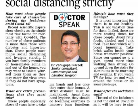 Get today Best Obesity surgery by Dr Venugopal Pareek, Best Weight loss specialist near me Hyderabad