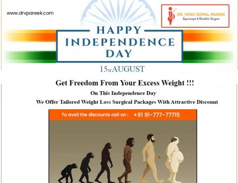 Independency day wishes by Dr Venugopal Pareek, Best Bariatric and Laparoscopic surgeon in Hyderabad